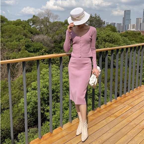 Purple 2-piece Sweater Set - Picture 8 of 13